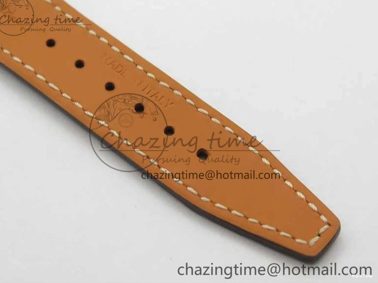 MIROTIME 0522 Durable Portofino 37mm RG V7F 1:1 Best Edition Gray Dial Diamonds Bezel on Black Leather Strap A 7089